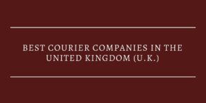 Courier Services Companies in uk