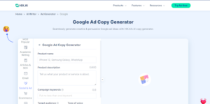  Google Ad Copy Generator