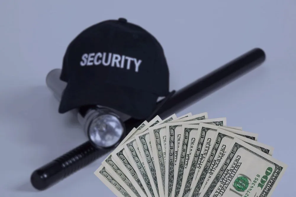 security guard cost per month