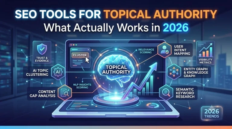 BlogsYear helps SEO teams build topical authority with topic clusters, content gap planning, internal linking, and article roadmap systems